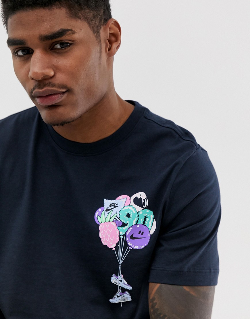 Flamingo t-shirt fra Nike-Marineblå