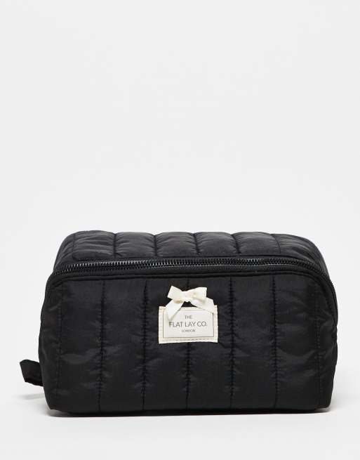 Flat Lay London Marshmallow neceser de maquillaje tipo caja - negro clásico, 1 de 3