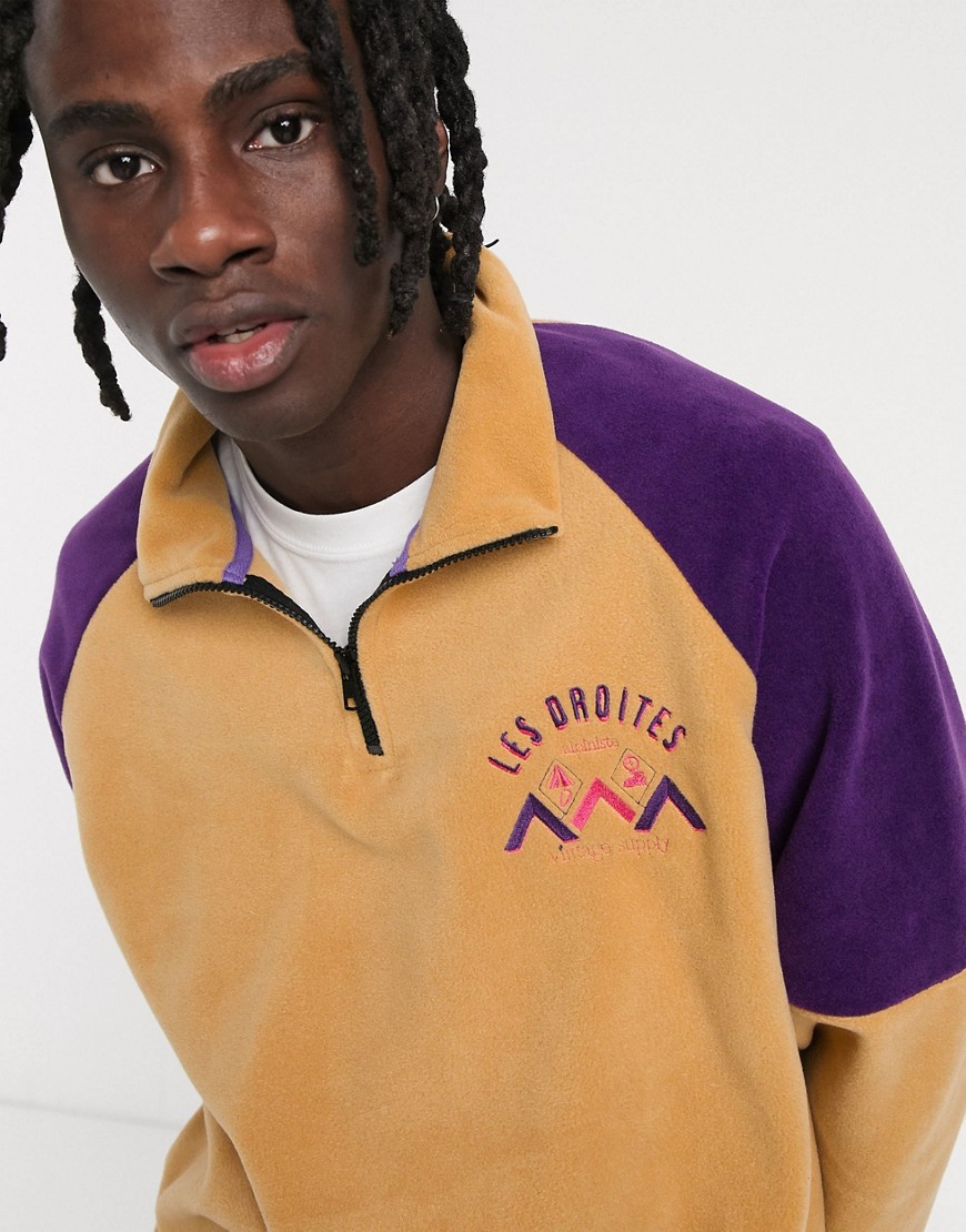 фото Флисовая куртка с короткой молнией vintage supply-кремовый