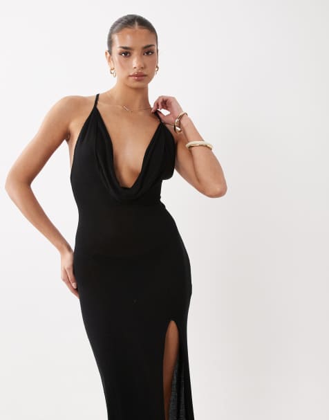 Flook the Label Azura knit maxi beach dress in black - view 1