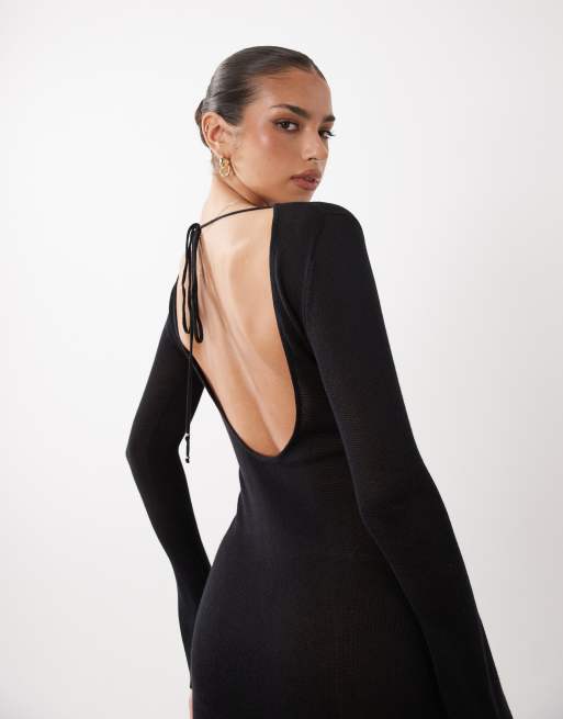 Flook the Label Elysia knitted mini beach dress in black, 2 of 5
