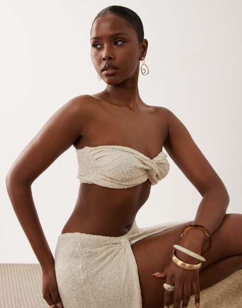 Flook the Label Kashia knit bandeau top in sand haze - view 1