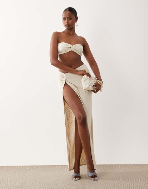 Flook the Label knitted beach set in sand haze - view 1