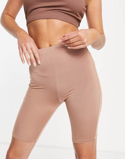 Flounce – Hautenge Leggings-Shorts in Taupe, 3 von 4