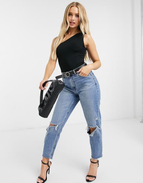 Flounce London - Body basic monospalla nero - view 1