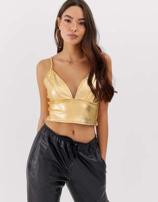 metallic gold bralette