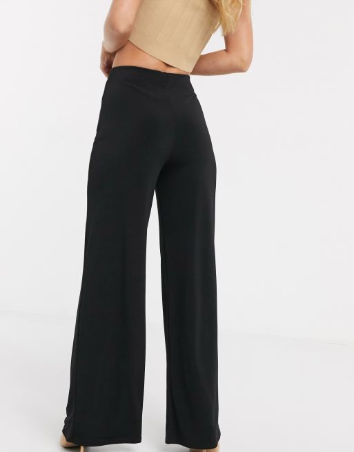 Flounce London Hoch Geschnittene Hose In Schwarz Asos