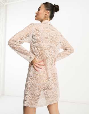 Taupe Lace Dress