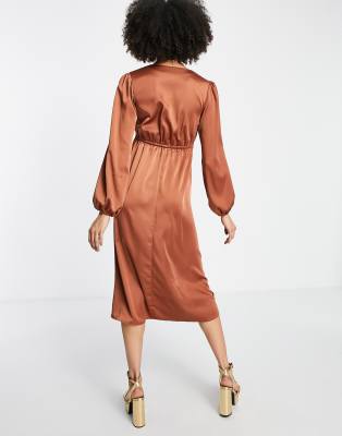 bronze maternity dress