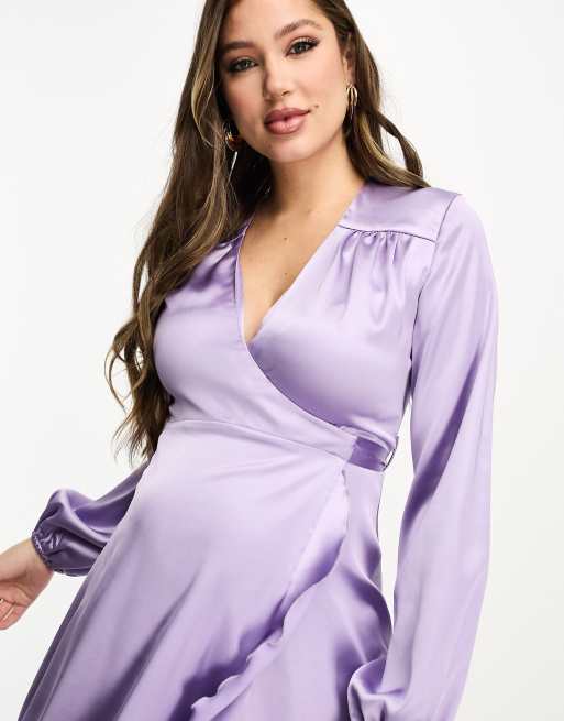 Lavender maxi 2025 wrap dress