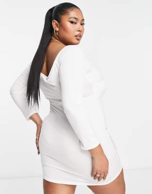 Fashion nova clearance white bodycon dress