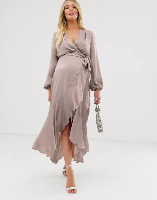 maternity satin dress