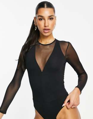 mesh insert bodysuit
