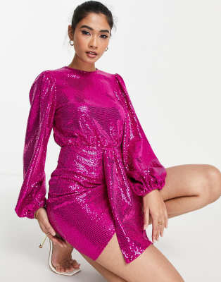 Fuchsia Sequins Dress