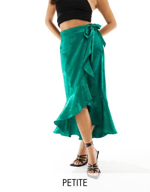 Emerald green 2025 wrap skirt