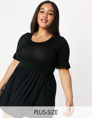 black smock dress plus size