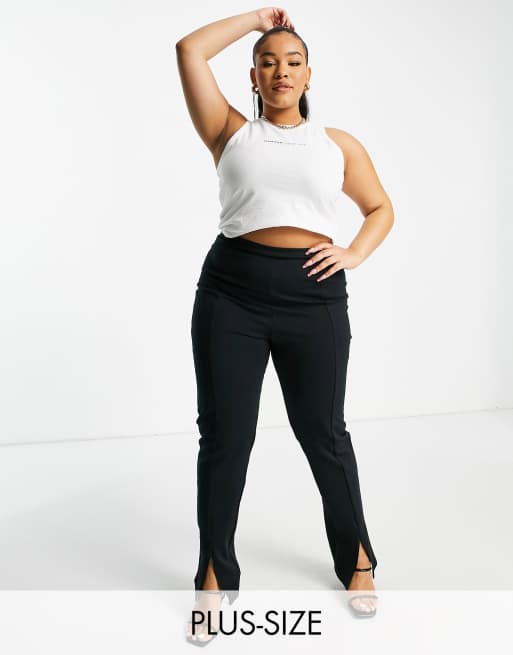 Plus size best sale stretch trousers