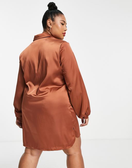 Camden satin outlet shirt dress