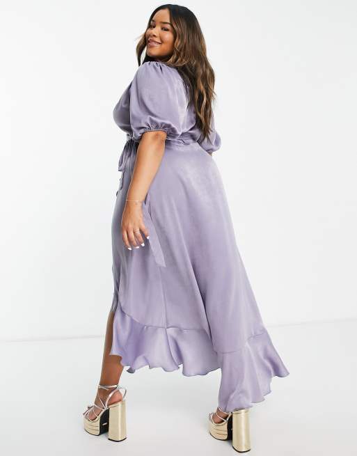 Light blue wrap dress 2024 maxi