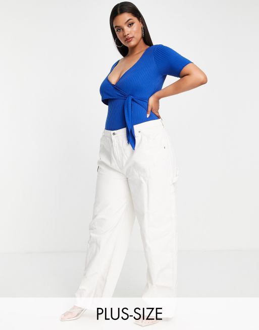 Royal blue best sale plus size pants