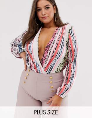 plus size bodysuit blouse