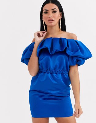 bardot cobalt blue dress