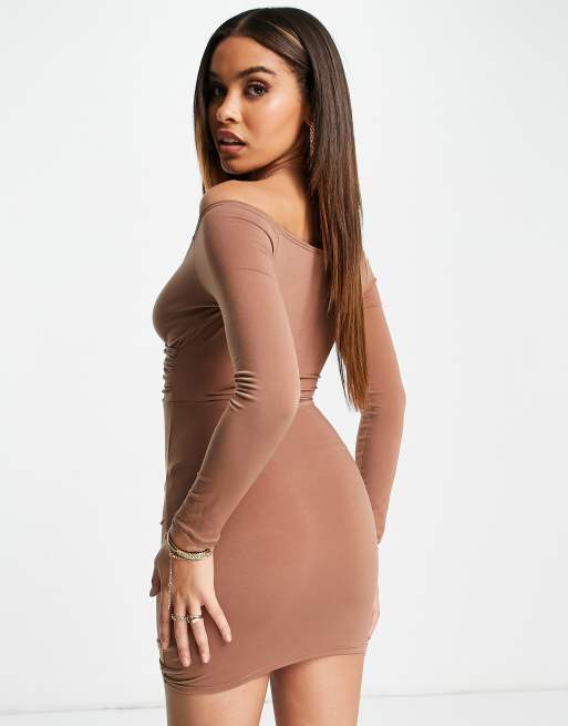 Light brown store bodycon dress