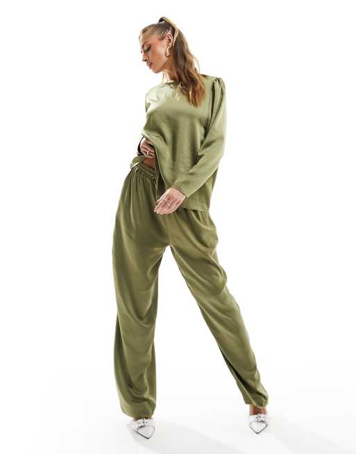 Tracksuit womens olive outlet green