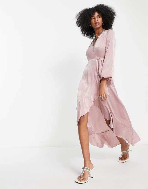 Pink blush outlet wrap dress