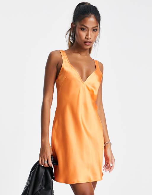 Tangerine satin hot sale dress