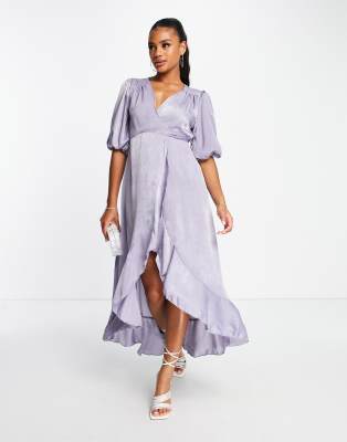 Light grey outlet wrap dress