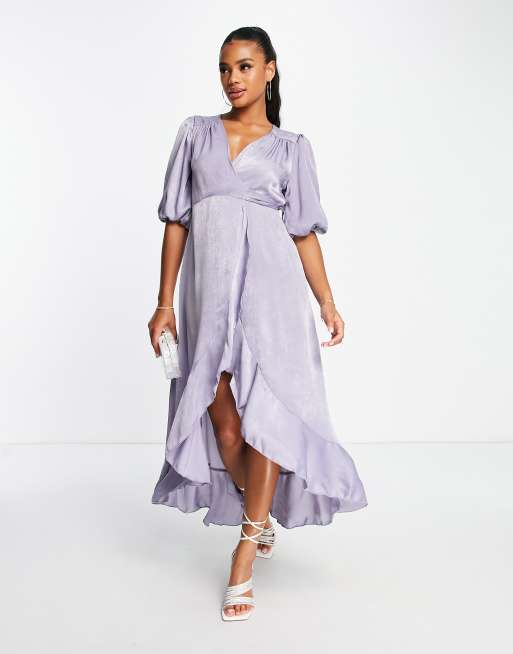 Light purple shop wrap dress