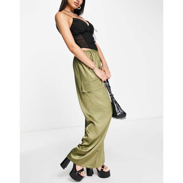 Oversized Satin Wide Leg Pants – COMMENSE