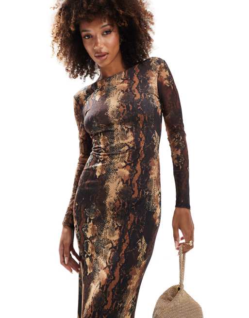 Sheer snake print dress store