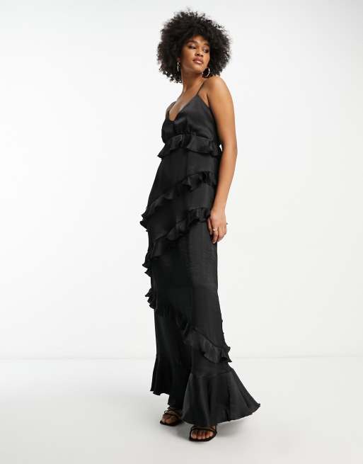 Black 2025 ruffle dress