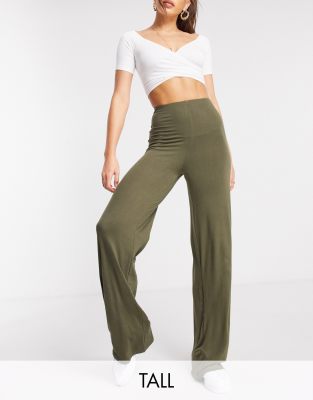 tall high waisted wide leg trousers