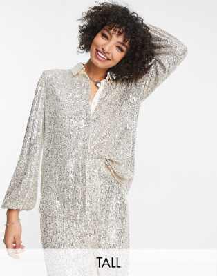 Asos Design Embellished Cami Dress With Diamante Fringe-silver