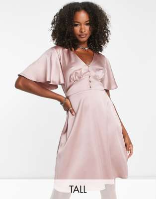 Tall satin outlet dress