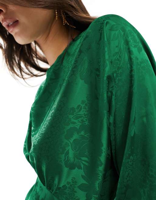topshop green leopard print dress Glamorous Emerald Green Shawl Lapel Three-Piece Prom Ensemble main image 1