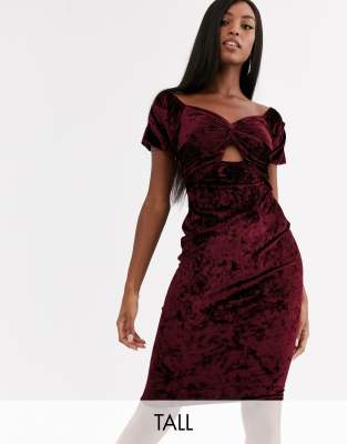 oxblood velvet dress