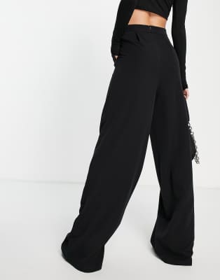 tall white wide leg trousers