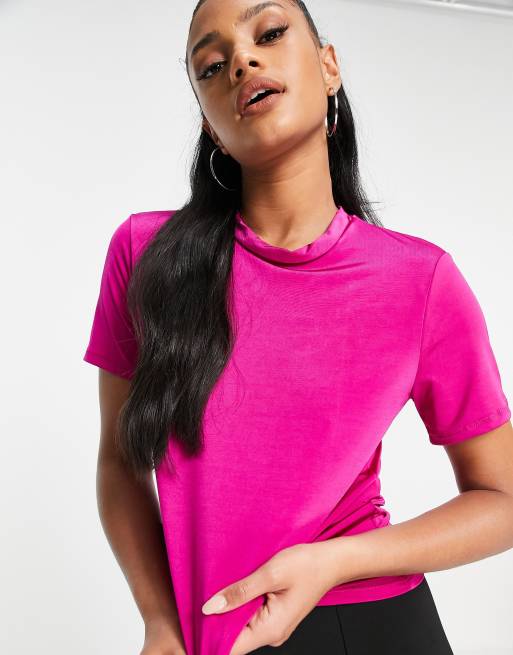 Flounce London - Top da running e palestra fucsia, 3 di 4
