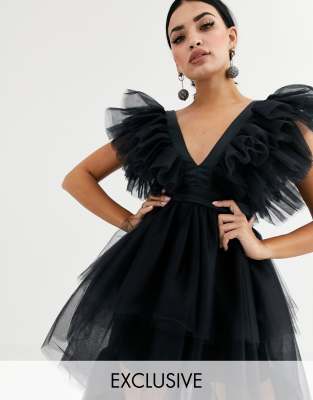 vestito tulle nero