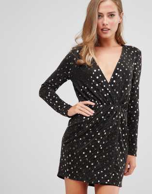 black sequin dress asos