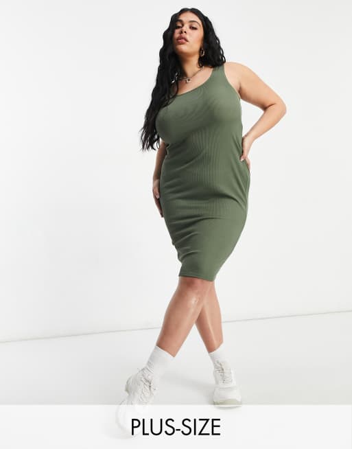 Plus size ribbed on sale dress