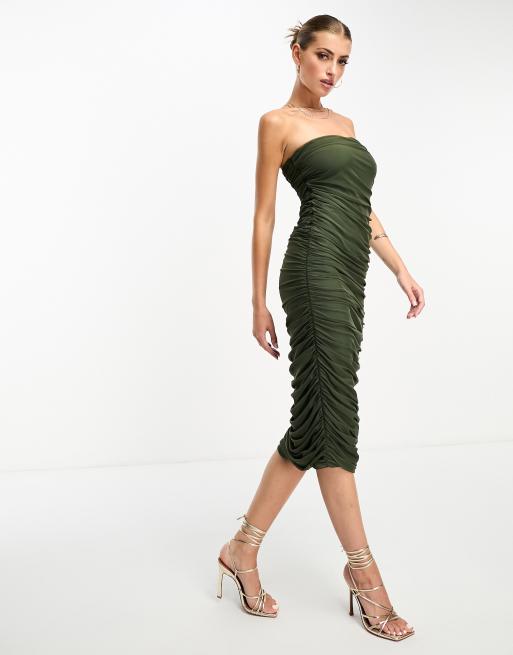 Olive green and black dress sale