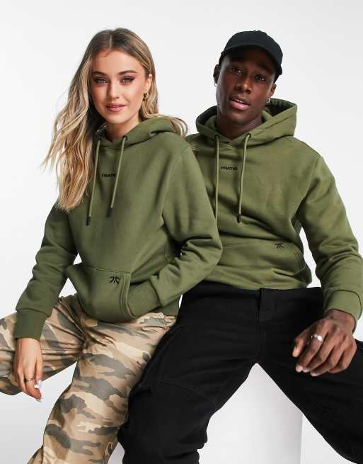 Fnatic - Autumn - Uniseks hoodie met logo in het midden in kaki