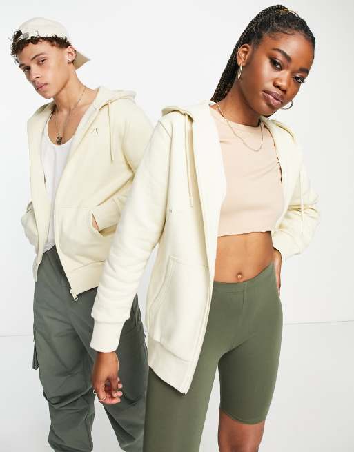 Fnatic – Autumn – Unisex-Kapuzenpullover in Creme mit Reißverschluss
