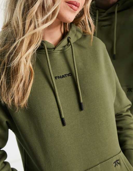 Fnatic – Autumn – Unisex-Kapuzenpullover in Khaki mit mittigem Markenlogo, 3 von 4