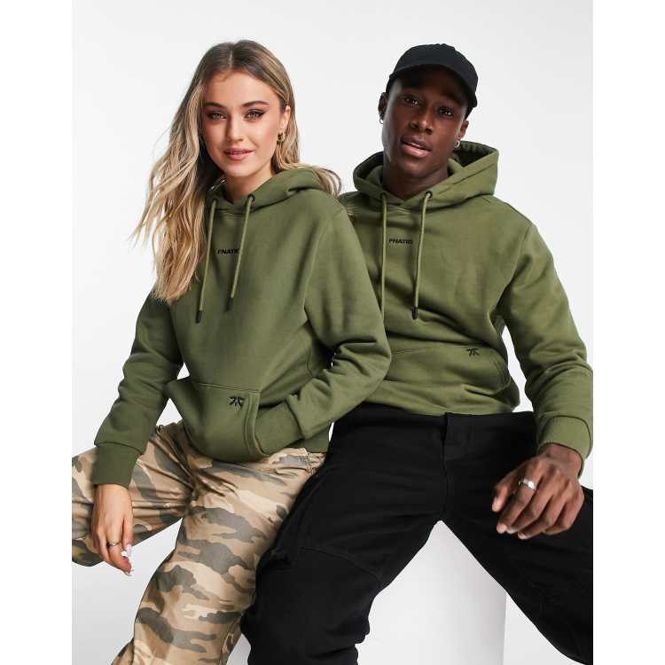 Fnatic unisex autumn hoodie with central logo in khaki ASOS